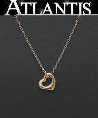 SALE!!【広尾店】 未使用 ティファニー TIFFANY＆Co. オープンハート ペンダント ネックレス 7mm K18RG 16インチ 約40cm 2024年 【15869】