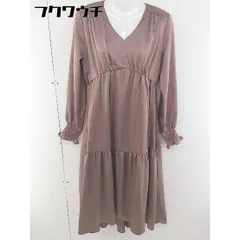 ◇ snidel スナイデル 長袖 ロング ワンピース サイズONE ピンク ブラウン系 レディース  【中古】 【1111300003826】