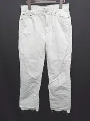 ◇ Θ Mila Owen ミラオーウェン カットオフ ジーンズ デニム パンツ サイズ2 ホワイト レディース E  【1507010012171】