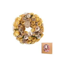 ☆ イエロー2 ☆ ワンカラーリース M リース 玄関 Mサイズ ナチュラルリース M ワンカラーリース フラワーアレンジメント 造花 母の日 ブリザーブドフラワー フラワーギフト 箱入り ギフト 春 オールシーズン マザーズデイ おしゃれ 玄関飾り かわいい