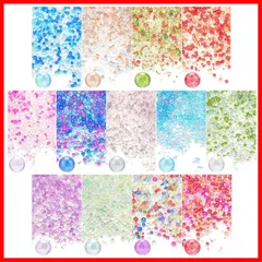 光沢 小さな 丸玉 レジン封入 ネイルアートパーツ デコパーツ パール ビーズ アートパーツビーズ レジン カラフル 穴無し 虹色 ガラスビーズ ハンドメイド 10000個以上 アクセサリーパーツ PandaHall 装飾ボールアート用 PH