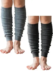 【新着商品】おしゃれ ゆるめ 長め 2足組 ロング レディース 起毛もこもこレッグウォーマー メンズ [ソワン] 男女兼用 [SOWAN]