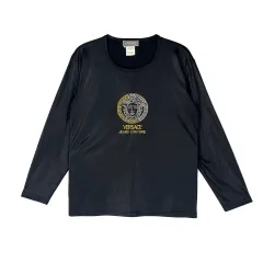 【美品】ヴェルサーチ ワンポイントロゴ メデューサ 長袖 ロンT カットソー 楽天市場】ヴェルサーチ VERSACE ロンT 長袖 メンズ ロングT