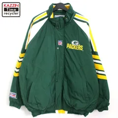 Reebok × NFL グリーンベイ パッカーズ XL 古着 プルジャケット 90s NFL グリーンベイパッカーズ 中綿キルティングチーム