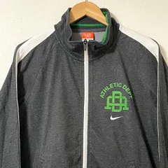 (^w^)b NIKE ナイキ DRI-FIT ドライフィット ジップアップブルゾン コットン スウェットジャージ アウター 上着 アウトドア スポーツ トレーニング ランニング スエット ロゴ 英字 刺繍 オールシーズン グレー グリーン メンズ サイズM