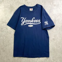 00年代 NIKE ナイキ MLB NEWYORK YANKEES  ロゴパッチ プリントTシャツ メンズM 