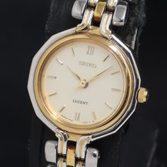 稼働品 SEIKO セイコー エクセリーヌ 4N20-0360 腕時計 ラウンド