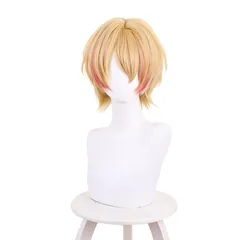 【1～3日以内に発送！】コスプレ耐熱ウィッグ ライトゴールド ピンクメッシュ ショート キャラクターウィッグ ★推しの子/星野アクア 等