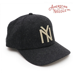 ★入手困難★人気 アメリカンニードル【AMERICAN NEEDLE】ウール ニューヨーク・ブラックヤンキース キャップ 送料無料 am-wool-nybk