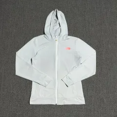 M Northface THE NORTH FACE(ザノースフェイス) ライトグレー 機能性 ジップアップパーカー フード付き