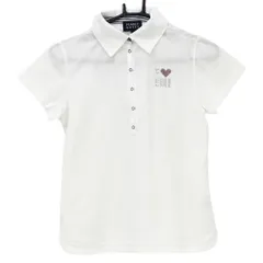 ★特価★【美品】パーリーゲイツ 半袖ポロシャツ 白 ラインストーン  レディース 1(M) ゴルフウェア PEARLY GATES