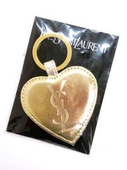 【1618】★未使用★ イヴサンローラン ハート形キーリング YVE SAINT LAURENT キーホルダー サンローラン ブランド小物 おしゃれ