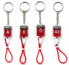 【中古】キーホルダー 全4種セット 「かわ血ぃ 輸血パックキーホルダー」