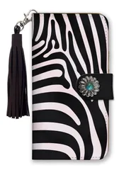 iPhone14plus ケース 手帳型 アイフォン14 プラス スマホケース フリンジ ストラップ付 コンチョ  おしゃれ 流行 アニマル柄 レオパード 豹柄 ヒョウ柄 牛柄 パイソン 蛇 可愛い カラー04