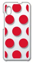 【新品未使用】Galaxy A20 SC-02M SCV46 ギャラクシー クリア ハードケース ドット柄 水玉 (レッド) スマホケース カバー cl-sc02m-dotbig-05