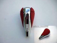 ★新品 レクサスIS-F 純正シフトノブ メッキ パンチングレザー レッド 赤