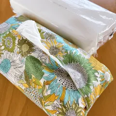 ハンドメイド作品エレガントティッシュケース 大特価500円□白磁□エレガントスクエアティッシュボックス（正方形