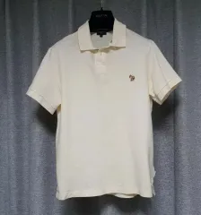 Paulsmith ポールスミスジーンズ本物のオーガニック 100 パッチ 刺繡 メンズカラー半袖Tシャツ m