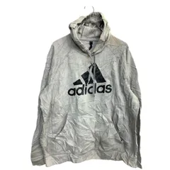 adidas ロゴ スウェット パーカー XLサイズ アディダス グレー 古着卸 アメリカ仕入 t2412-3153