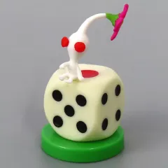 【中古】食玩 トレーディングフィギュア 5.白ピクミン+運試しストーン 「チョコエッグ ピクミン」