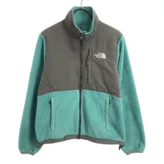 ノースフェイス AE187277 ロゴ刺繍 フリースジャケット XS ミントグリーン×グレー THE NORTH FACE アウトドア レディース