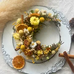 2024年最新】イエロー三日月ドライフラワーリースの人気アイテム  