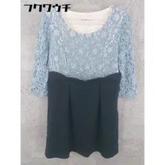 ◇ Sweet Mommy スウィートマミー レース 長袖 膝丈 ワンピース サイズM ブルー ネイビー レディース 【1101290001940】