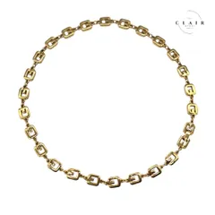 【美品】GIVENCHY ジバンシー ネックレス チョーカー チェーン Gマーク ゴールド