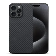 【新着商品】iPhone 14 Pro 対応 Sisyphy アラミド繊維ケース、6.1インチ ミニマリスト カーボン風 極薄0.64mm 超軽量 10g 耐衝撃 ワイヤレス充電をサポート