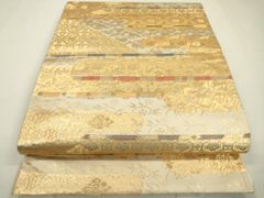 【夏着物】絽ちりめん 本加賀友禅 成竹登茂男落款 色無地 60504 平和屋着物＊夏物 本加賀友禅作家 成竹登茂男 監修 色無地 絽