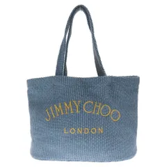 JIMMY CHOO (ジミーチュウ) BEACH LOGO BAG ミニビーチ ロゴ トートバッグ ブルーのサムネイル