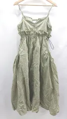 ◇ ⊂ w closet ダブルクローゼット 長袖 膝下丈 ワンピース サイズF カーキ系 レディース E  【1504240024240】