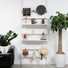 【数量限定】突っ張り ラック 収納 ウォールラック 壁面 【DIY・穴あけ・工事が不要】簡単取付 つっぱり式 段差対応  送料無料