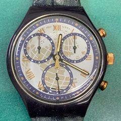 新品電池】希少 Swatch Chrono Romain SCF100B 稼働 - メルカリ
