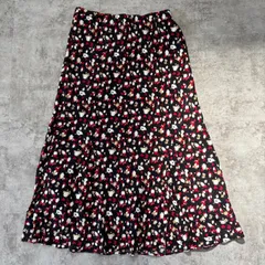 Laura Ashley　スカート　黒/白/赤　柄　タグ付き　未使用品
