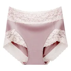 ショーツ レディース 深め お腹すっぽり 裾レース 深ばき 大きいサイズ ストレッチ スタンダード さらさら パンティ おしゃれ 上品 黒 紫 緑 青 rs-030