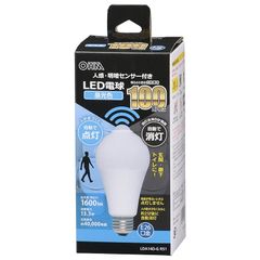 オーム(OHM) 電機 LED電球 E26 100形相当 人感明暗センサー付 昼光色 人感センサー 100ワット相当 自動点灯 玄関 トイレ 廊下 階段 LDA14D-G R51 06-4468