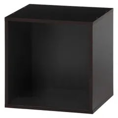 【新着商品】不二貿易 キューブボックス オープンラック 幅34.5×奥行29.5×高さ34.5cm ブラウン 収納 カラーボックス 組み合わせ自由 81900のサムネイル