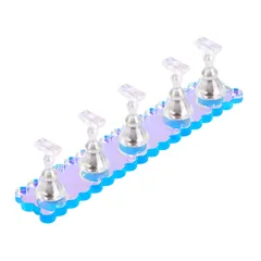 【在庫処分】磁気 ネイルスタンド ネイルチップスタンド 5本セット アクリル製 波模様 ネイルちっぷ スタンド Annhua ネイルチップ台 ジェルネイル チップスタンド ネイル練習用スタンド アートチップスタンド オーロラ