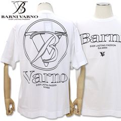 バーニヴァーノ 天竺 ロゴプリント 半袖 Tシャツ LL ホワイト BARNI VARNO BSS-OTH5236-01 春夏 25SS