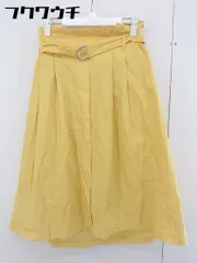 ◇ ◎ SENSE OF PLACE by URBAN RESEARCH ウエストゴム 膝下丈 フレア スカート サイズF イエロー レディース  【中古】 【1201100001488】