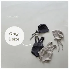 nunubiel /pleats suspender romper&bonnet