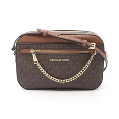 マイケルコース Michael Kors ショルダーバッグ JET SET ITEM ジェットセット アイテム 35S1GTTC9B ブラウン PVCコーティングキャンバス レザー ショルダーバッグ レディース 新品