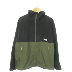 ザノースフェイス THE NORTH FACE コンパクトジャケット パーカー ジップアップ ナイロン 配色 ロゴ 薄手 アウトドア L 黒 ブラック NP72230 /AO8 ■GY18