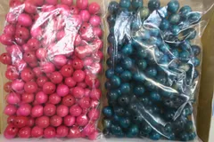 ウッドビーズ15ｍｍ玉、2色セット　NO146.