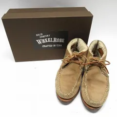 #wns ウィールローブ WHEEL ROBE チャッカブーツ ムートンブーツ ミドルカット 8D ベージュ ステッチ USA製 メンズ [903956]のサムネイル