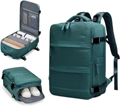 SUNOGE リュック ビジネス メンズ レディース リュックサック バックパック シューズ入れ 15.6インチ PCバッグ カバン 2WAY( 6.濃緑,  1.日常型)