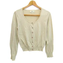 クミキョク カーディガン トップス 長袖 Uネック レディース 2サイズ ベージュ 組曲 【中古】