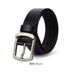 ☆ベルト 本革ビジネスゴルフメンズ紳士 黒ブラック a025