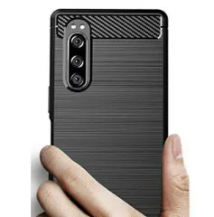 Xperia 5  ソフト ブラック ケース　　管理53-3